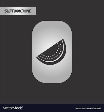 Black and white style slice watermelon vector image
