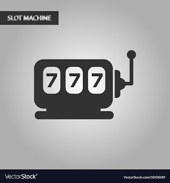 Black and white style slot machine vector image