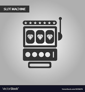 Black and white style slot machine vector image