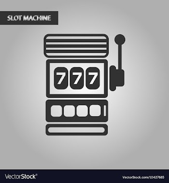 Black and white style slot machine vector image