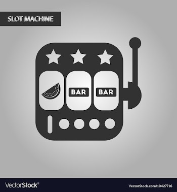 Black and white style slot machine vector image