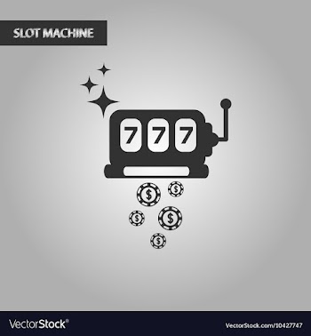 Black and white style slot machine vector image