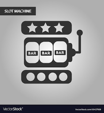 Black and white style slot machine vector image