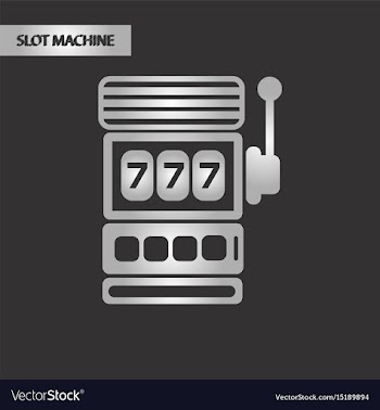 Black and white style slot machine vector image