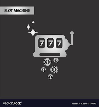 Black and white style slot machine vector image