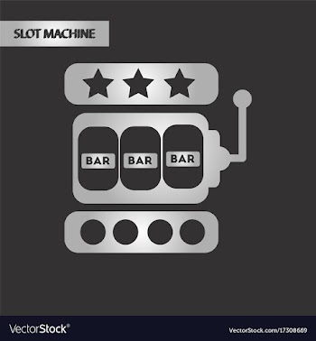 Black and white style slot machine vector image