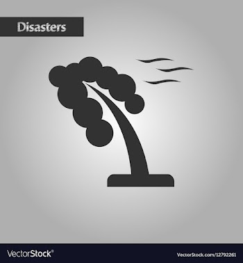Black and white style strong wind tree vector image