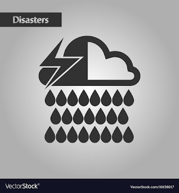 Black and white style thunderstorm rain cloud vector image