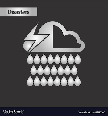 Black and white style thunderstorm rain cloud vector image