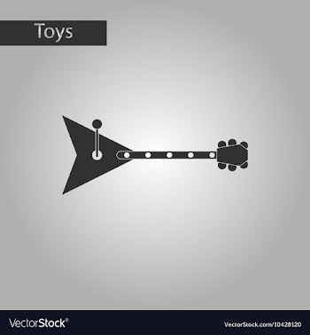 Black and white style toy balalaika vector image