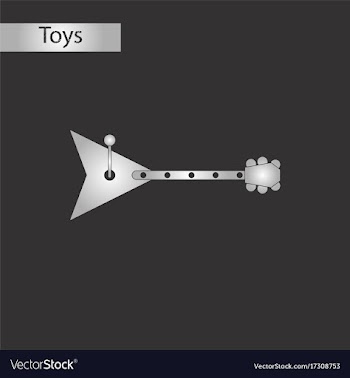 Black and white style toy balalaika vector image