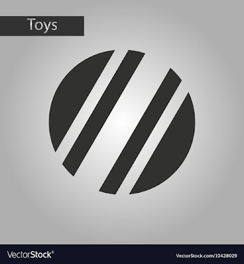 Black and white style toy ball vector image