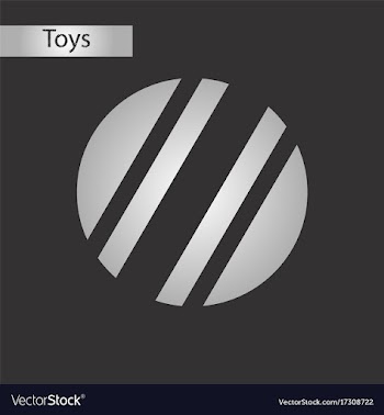 Black and white style toy ball vector image