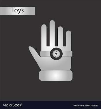 Black and white style toy bracelet hand vector image