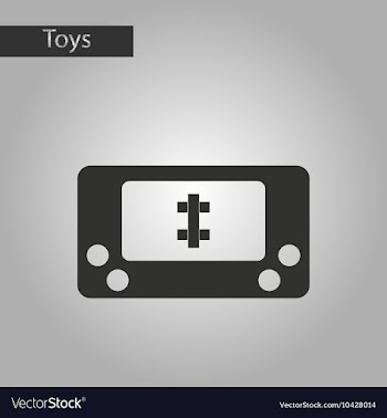 Black and white style toy console vector image