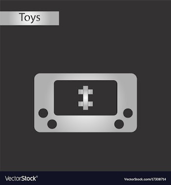 Black and white style toy console vector image