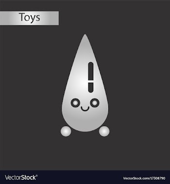 Black and white style toy drop vector image