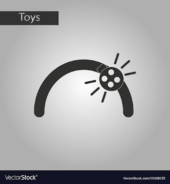 Black and white style toy ladybug vector image