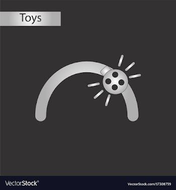 Black and white style toy ladybug vector image