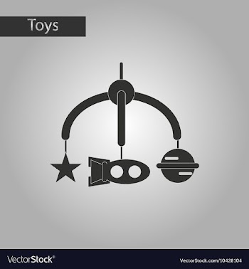 Black and white style toy mobility vector image
