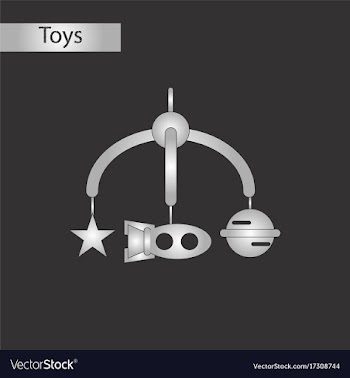 Black and white style toy mobility vector image