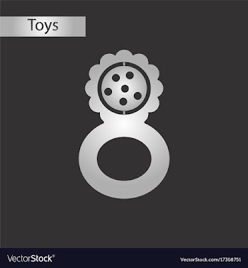 Black and white style toy rattle vector image