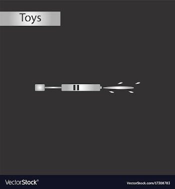 Black and white style toy water gun vector image