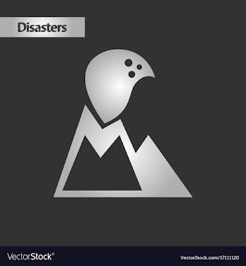 Black and white style volcano erupting vector image