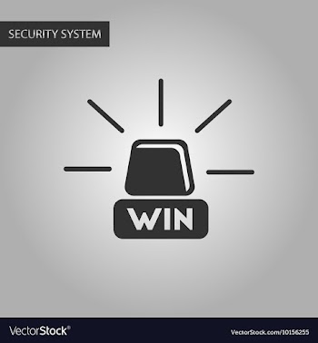 Black and white style Win lamp vector image