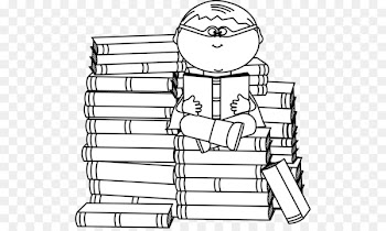 Black and white Superhero Book Clip art - Bookworm Cliparts 