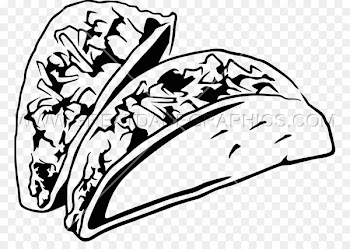 Black and white Taco Mexican cuisine Burrito Clip art - others 