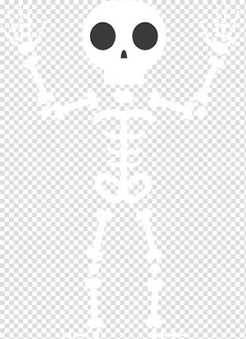 Black and white Textile Animal Pattern, Skeleton skeleton monster transparent background PNG clipart
