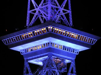 Black and White Tower during Nighttime