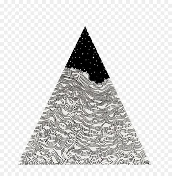 Black and white Triangle - Black Line Triangle 