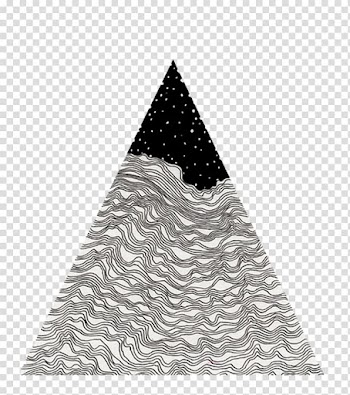 Black and white Triangle, Black Line Triangle transparent background PNG clipart