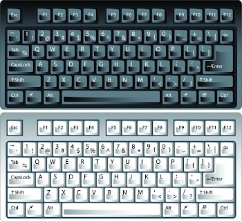 black and white vector pc keyboard