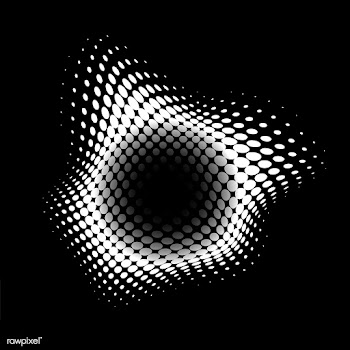 Black and white vintage halftone badge vector | Free stock vector - 542487
