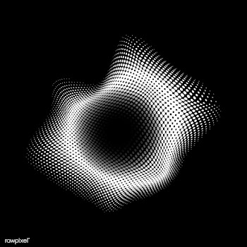 Black and white vintage halftone badge vector | Free stock vector - 542682