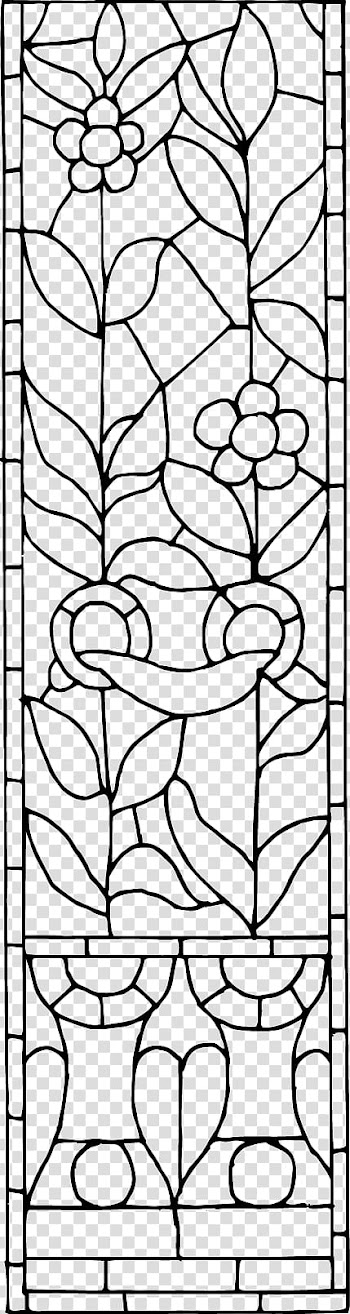Black and white Visual arts Pattern, Traditional patterns of black and white windows transparent background PNG clipart