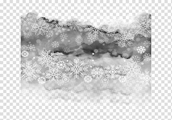 Black and white Watercolor painting Snowflake , Ink background white snowflakes transparent background PNG clipart