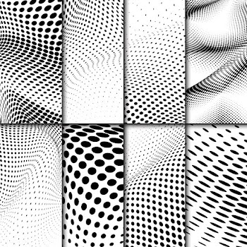 Black and white wavy halftone background vect.. | Free stock vector - 542648