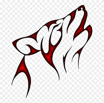 Black And White Wolf Drawing - Tribal Wolf