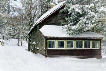 Black and White Wooden House