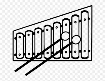 Black And White Xylophone Clipart - Starting With Letter X