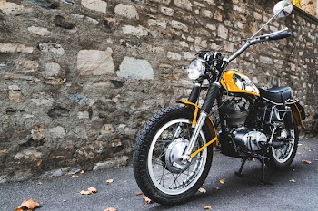 Black And Yellow Cruiser Motorcycle