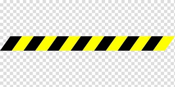 Black and yellow warning line art, Barricade tape , police tape transparent background PNG clipart