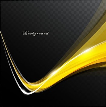 Black and yellow wave illustration, Yellow Light Euclidean Radiation Curve, Yellow Wave Curve Background transparent background PNG clipart