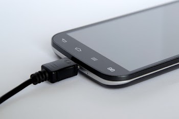 Black Android Smartphone Charge on
