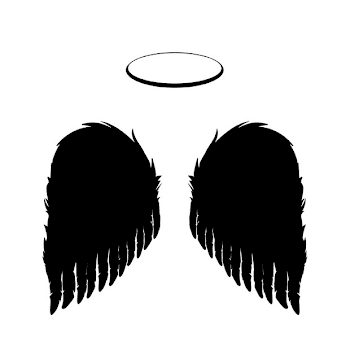 Black angel Wings and Halo Vector, PNG and JPGs includ - Untashable