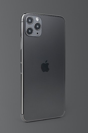 Black Apple iPhone 11 Pro Max phone rear view mockup. SEPTEMBER 14, 2020 - BANGKOK, THAILAND